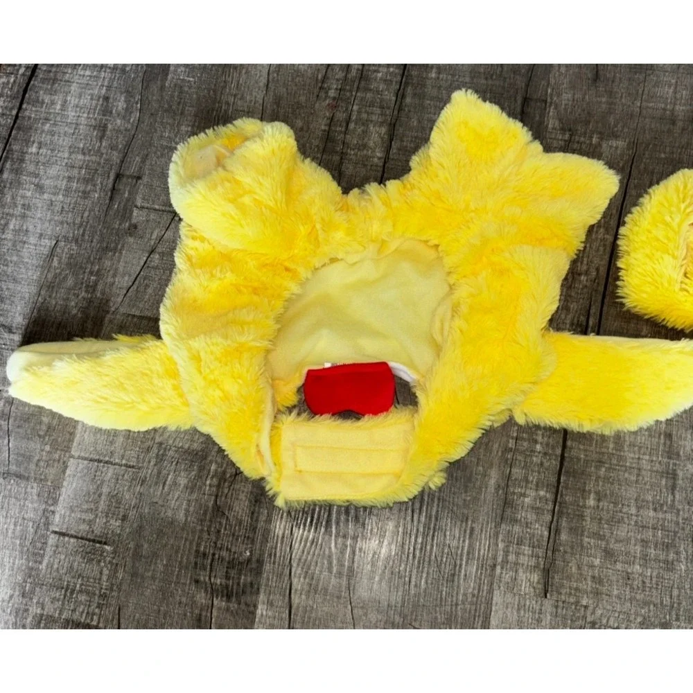 Yellow Chicken Plush Pet Costume Two Piece Small Dog Halloween Outfit